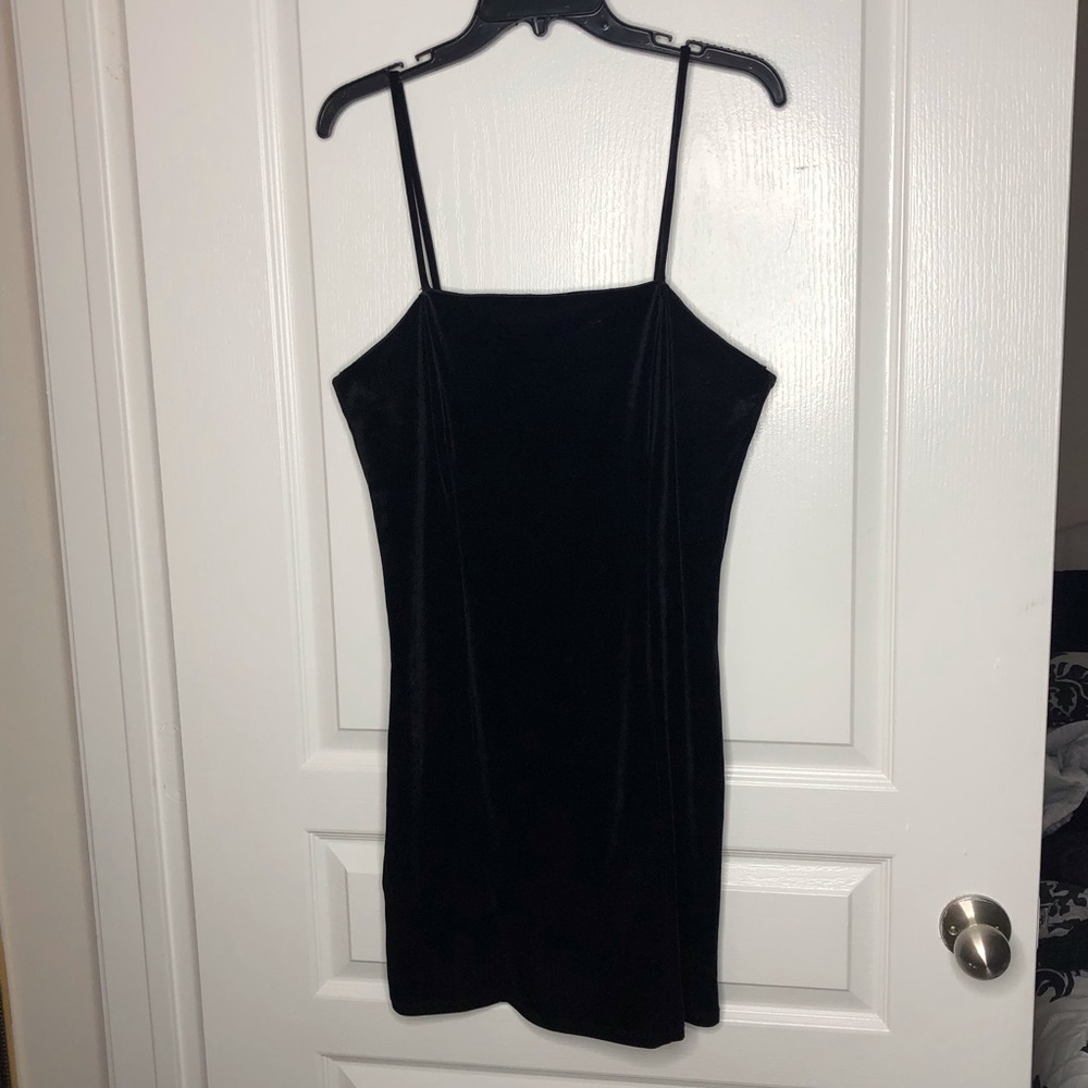 Black Velvet Mini Dress